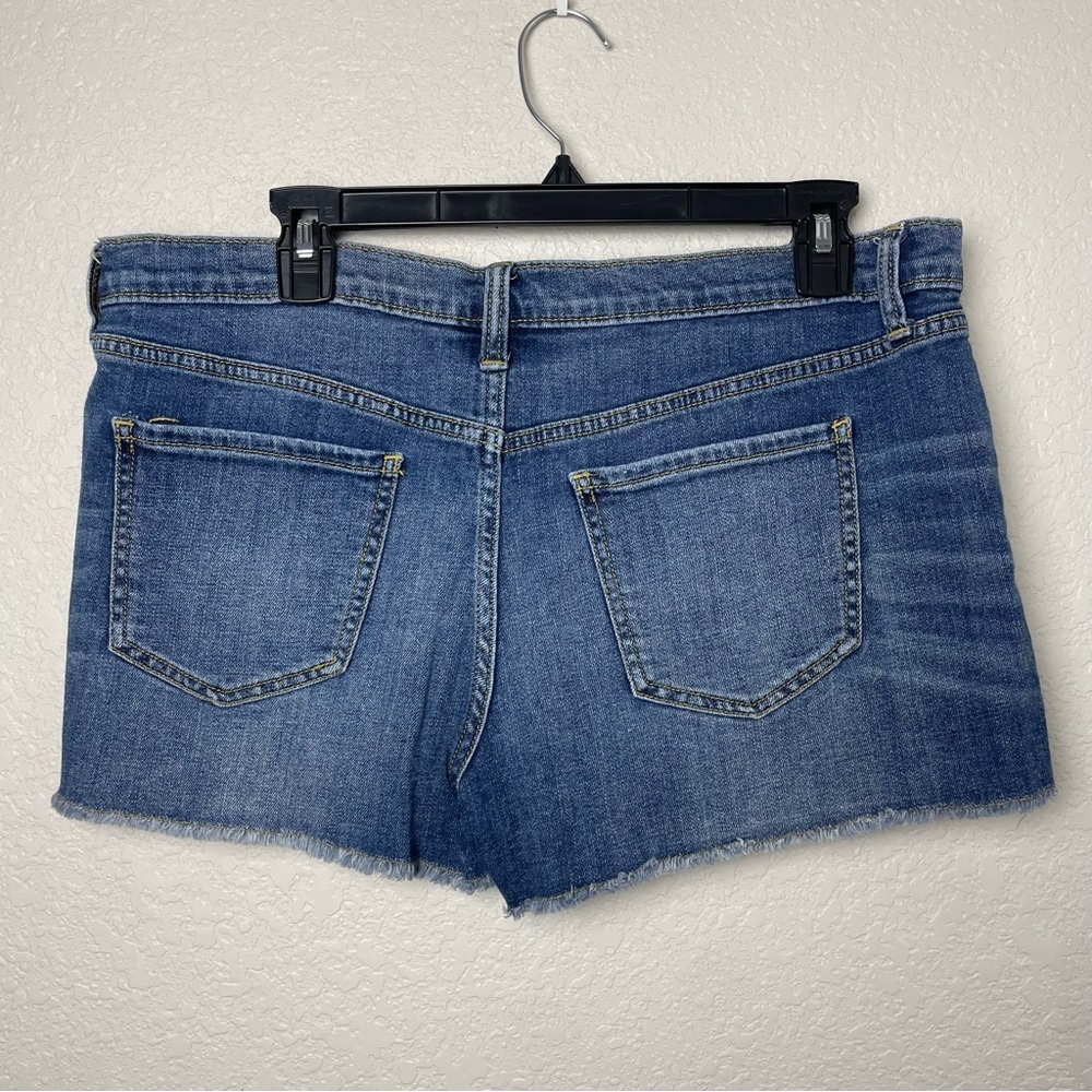 Mossimo Supply Co. Blue Distressed Jean Shorts Size 12 - Picture 5 of 6